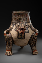 Tripod jaguar effigy vessel, ca. 1000 - 1500 AD, Costa Rica, Guanacaste-Nicoya, Size: H: 34 cm (H: 13.4 inch), ID: 3053013 - 6/6