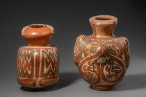 Two figural vases, Early Coclé, ca. 450 - 980 AD, Panama, Gran Coclé, Size: H: 32 cm & 36 cm (H: 12.6 inch & 14.2 inch), ID: 3053014 - 4/6