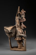 Urne figurative, Période classique, env. 300 - 900 apr. J.-C., Mexique, Maya, Oaxaca / Veracruz, Taille: M: 60,5 cm  x 40,7 cm x 30 cm (M: 23.8 inch  x 16.0 inch x 11.8 inch), ID: 3053016 - 3/7