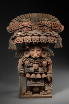 Urne figurative, Période classique, env. 300 - 900 apr. J.-C., Mexique, Maya, Oaxaca / Veracruz, Taille: M: 60,5 cm  x 40,7 cm x 30 cm (M: 23.8 inch  x 16.0 inch x 11.8 inch), ID: 3053016 - 5/7