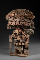 Urne figurative, Période classique, env. 300 - 900 apr. J.-C., Mexique, Maya, Oaxaca / Veracruz, Taille: M: 60,5 cm  x 40,7 cm x 30 cm (M: 23.8 inch  x 16.0 inch x 11.8 inch), ID: 3053016 - 6/7