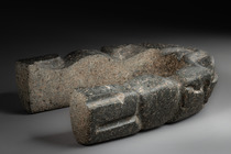 Yoke en relief "yugo", Période classique, 600 - 900 apr. J.-C., Mexique, Veracruz, Taille: L: 40,5 cm, B: 30,5 cm (L: 15.9 inch, B: 12.0 inch), ID: 3053017 - 6/6