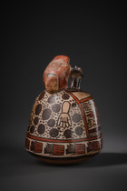 Figural  vessel, Eary interim period, ca. 200 BC - 600 AD, Peru, Nazca, Size: H: 13 cm (H: 5.1 inch), ID: 3053026 - 2/6