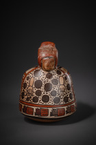 Figural  vessel, Eary interim period, ca. 200 BC - 600 AD, Peru, Nazca, Size: H: 13 cm (H: 5.1 inch), ID: 3053026 - 6/6