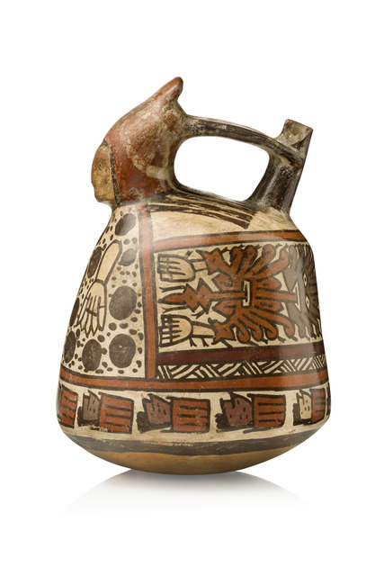 Figural  vessel, Eary interim period, ca. 200 BC - 600 AD, Peru, Nazca, Size: H: 13 cm (H: 5.1 inch), ID: 3053026