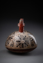 Récipient sphérique à double écoulement, Période intermédiaire précoce, env. 200 av. J.-C. - 600 apr. J.-C., Pérou, Nazca, Taille: H: 10,5 cm (H: 4.1 inch), ID: 3053028 - 2/5