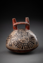 Récipient sphérique à double écoulement, Période intermédiaire précoce, env. 200 av. J.-C. - 600 apr. J.-C., Pérou, Nazca, Taille: H: 10,5 cm (H: 4.1 inch), ID: 3053028 - 3/5