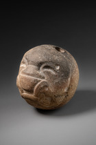 Spherical jaguar stone head, ca. 1200 - 400 BC, Mexico, Olmec, Size: D: 8,5 cm (D: 3.3 inch), ID: 3053030 - 2/7