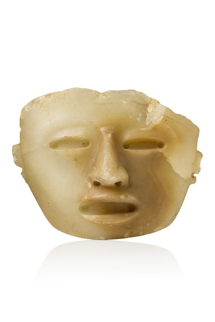Anthropomorphic mask, Classic period, 200 - 650 AD, Mexico, Teotihuacan, Size: H: 12,5 cm B: 16,5 cm (H: 4.9 inch B: 6.5 inch), ID: 3053034