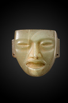 Face / effigy, Middle Classic, ca. 200 - 550 AD, Mexico, Teotihuacan, Size: M: 20,5 cm x 21 cm (M: 8.1 inch x 8.3 inch), ID: 3053036 - 3/5