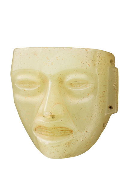 Face / effigy, Middle Classic, ca. 200 - 550 AD, Mexico, Teotihuacan, Size: M: 20,5 cm x 21 cm (M: 8.1 inch x 8.3 inch), ID: 3053036