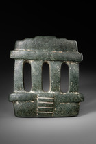 Grand modèle de temple, 400 -100 av. J.-C., Mexique, Guerrero, Mezcala, Taille: H: 25,5 cm, B: 24,5 cm (H: 10.0 inch, B: 9.6 inch), ID: 3053049 - 3/3