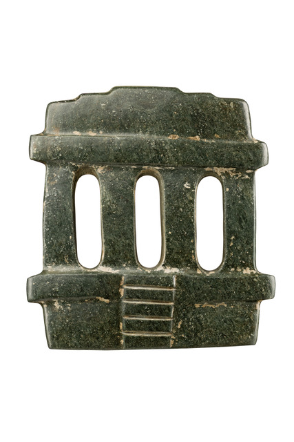 Large temple model, 400 - 100 BC, Mexico, Guerrero, Mezcala, Size: H: 25,5 cm, B: 24,5 cm (H: 10.0 inch, B: 9.6 inch), ID: 3053049