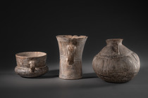 Three vessels, Early Ceramic Period, ca. 500 BC - 600 AD, Argentina, Catamarca Province, Condorhuasi, ID: 3053057 - 3/4