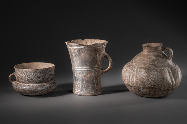 Three vessels, Early Ceramic Period, ca. 500 BC - 600 AD, Argentina, Catamarca Province, Condorhuasi, ID: 3053057