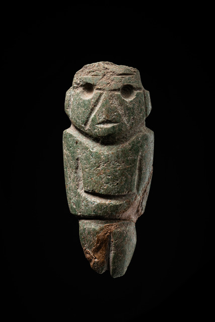 Idol, 300 - 100 BC, Mexico, Guerrero, Mezcala, Size: H: 12 cm (H: 4.7 inch), ID: 3053064