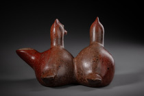 Double duck vessel, Protoclassic, ca. 100 BC - 250 AD, Mexico, Colima, Size: H: 14,2 cm x 23,5 cm (H: 5.6 inch x 9.3 inch), ID: 3053072 - 4/6