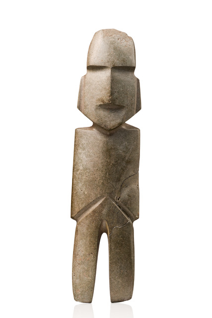 Idol, ca. 500 - 200 v.Chr., Mexiko, Mezcala, Größe: H: 19,8 cm (H: 7.8 inch), ID: 3053023