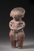 Standing female figure, Protoclassic, ca. 100 BC - 250 AD, Mexico, Nayarit, Chinesco, Size: H: 34 cm (H: 13.4 inch), ID: 3053045 - 5/6