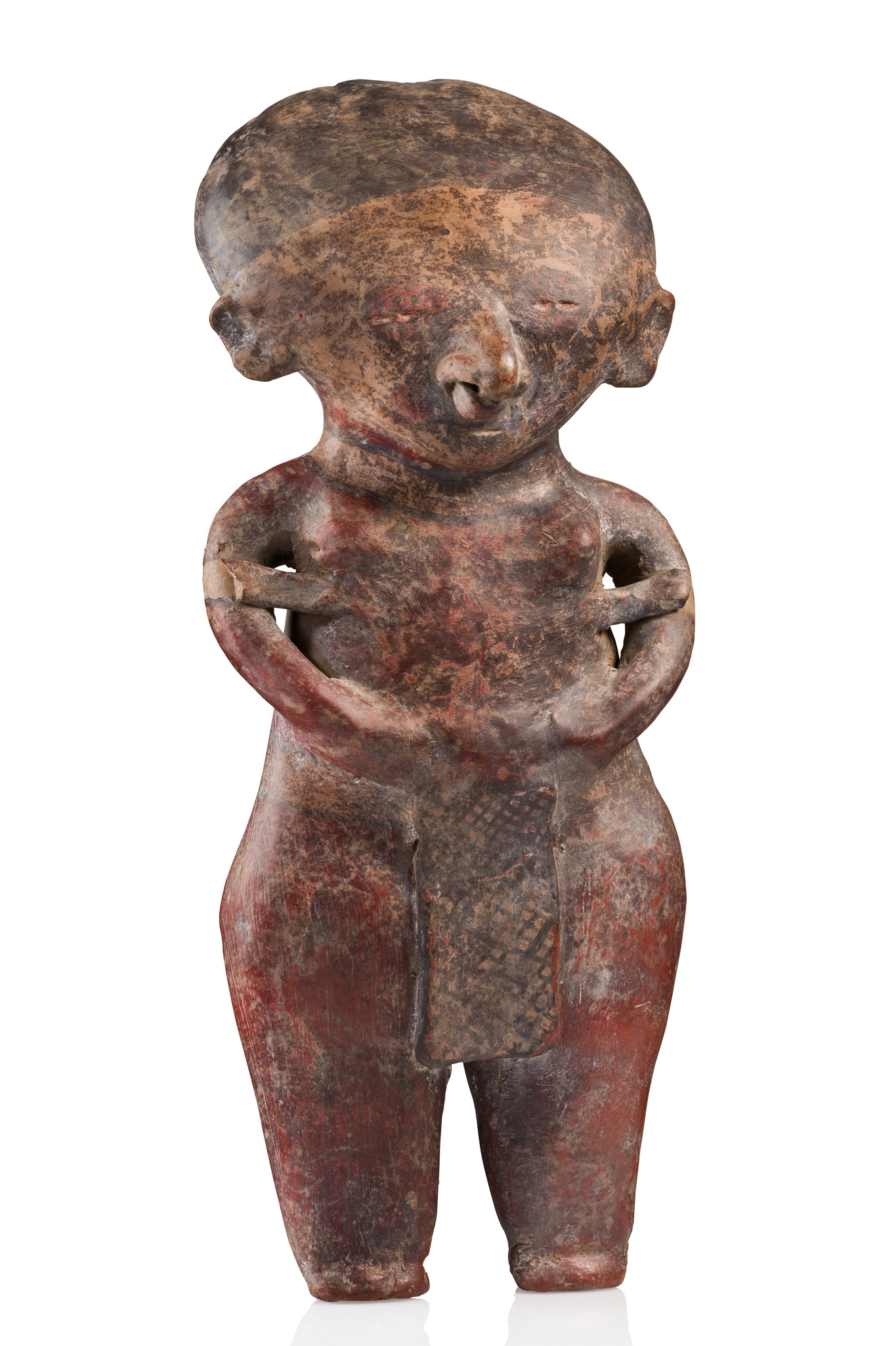 Standing female figure, Protoclassic, ca. 100 BC - 250 AD, Mexico, Nayarit, Chinesco, Size: H: 34 cm (H: 13.4 inch), ID: 3053045