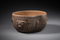Schale mit anthropomorphem Gesicht, vorklassische Periode,  250 v.Chr.-250 n. Chr., Mexiko, Maya, Größe: D: 17,2 cm (D: 6.8 inch), ID: 3052930 - 2/6