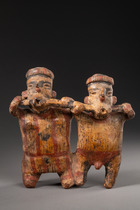 Couple, Protoclassic, ca. 100 BC - 250 AD, Mexico, Jalisco, Size: M: 20,8 cm x 21,4 cm (M: 8.2 inch x 8.4 inch), ID: 3053067 - 4/6