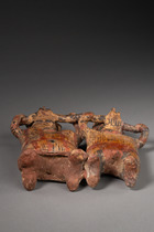 Couple, Protoclassic, ca. 100 BC - 250 AD, Mexico, Jalisco, Size: M: 20,8 cm x 21,4 cm (M: 8.2 inch x 8.4 inch), ID: 3053067 - 6/6