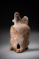 Paar, Späte Klassische Periode, 600 - 900 n.Chr., Mexiko, Jaina, Größe: H: 13 cm (H: 5.1 inch), ID: 3052990 - 4/6