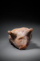 Paar, Späte Klassische Periode, 600 - 900 n.Chr., Mexiko, Jaina, Größe: H: 13 cm (H: 5.1 inch), ID: 3052990 - 5/6