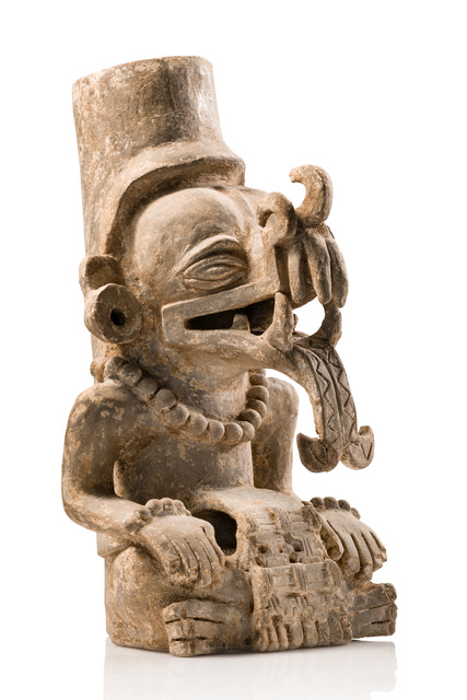 Urne, ca. 450 - 650 n.Chr., Mexiko, Zapoteken, Größe: H: 34,3 cm (H: 13.5 inch), ID: 3053088