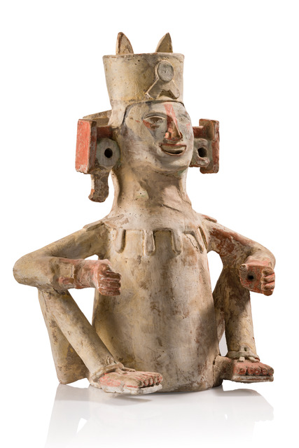 Räuchergefäß "xantil", Späte Postklassische Periode, ca. 1200 - 1521 n.Chr., Mexiko, Mixteken-Puebla, Größe: H: 41 cm (H: 16.1 inch), ID: 3053089