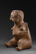Schwangere Frau, Protoklassik, ca. 100 v.Chr. -  250 n.Chr., Mexiko, Colima, Größe: H: 31,8 cm (H: 12.5 inch), ID: 3053092 - 2/6