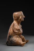 Schwangere Frau, Protoklassik, ca. 100 v.Chr. -  250 n.Chr., Mexiko, Colima, Größe: H: 31,8 cm (H: 12.5 inch), ID: 3053092 - 3/6