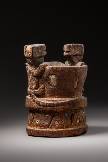 Trinkgefäß, ca. 400 - 600 n.Chr., Peru, Moche / Huari, Größe: H: 13 cm (H: 5.1 inch), ID: 3053096