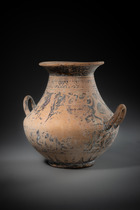 Large two-handled vase, Late Italo-Corinthian, ca. 600 BC, Italo-Corinthian, Size: H: 25 cm (H: 9.8 inch), ID: 3053099 - 3/6