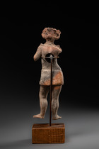 Fragmentierte anthropomorphe Figur, 4. - 2. Jh. v.Chr., Griechisch / Hellenistisch, Tanagra / Böotien, Größe: H: 17,2 cm (H: 6.8 inch), ID: 3053607 - 4/5