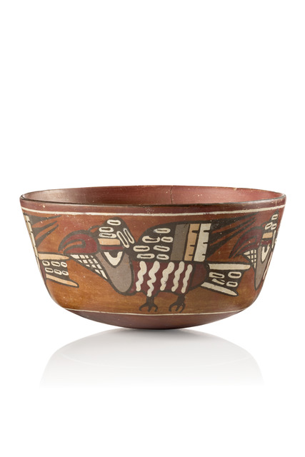 Bowl, Early interim period, ca. 200 BC - 600 AD, Peru, Nazca, Size: H: 8,5 cm, D: 16 cm (H: 3.3 inch, D: 6.3 inch), ID: 3053123