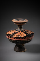 Lekanis apulienne à figures rouges, 350 av. J.-C., Italie du Sud, Pouilles, Taille: H: 9,5 cm (H: 3.7 inch), ID: 3053274 - 5/7