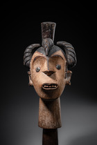 Coiffe de danse anthropomorphe, Nigéria, Igbo, Taille: H: 40,5 cm (H: 15.9 inch), ID: 3053121 - 2/4