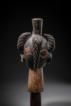 Coiffe de danse anthropomorphe, Nigéria, Igbo, Taille: H: 40,5 cm (H: 15.9 inch), ID: 3053121 - 4/4