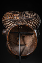 Male mask, Cameroon Grassfields, Bamileke, Size: H: 34 cm (H: 13.4 inch), ID: 3053124 - 4/4