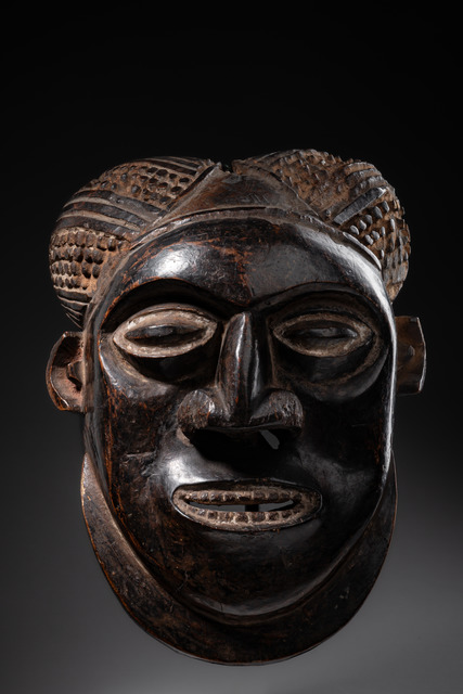 Male mask, Cameroon Grassfields, Bamileke, Size: H: 34 cm (H: 13.4 inch), ID: 3053124