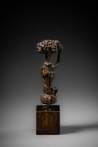 Figure miniature masculine assise, Ghana, Ashanti, Taille: H: 7,5 cm (H: 3.0 inch), ID: 3053129 - 4/5