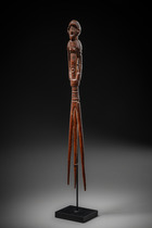 Anthropomorphic comb, Papua New Guinea - Lake Sentani, Size: H: 31 cm (H: 12.2 inch), ID: 3053155 - 2/5