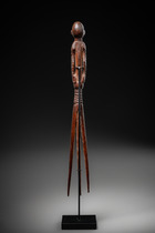 Anthropomorphic comb, Papua New Guinea - Lake Sentani, Size: H: 31 cm (H: 12.2 inch), ID: 3053155 - 4/5