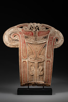 Pare-éclaboussures d'un canoë "lagim", Papouasie-Nouvelle-Guinée, îles Trobriand, Massim, Taille: H: 40 cm, B: 38,5 cm (H: 15.7 inch, B: 15.2 inch), ID: 3053153 - 3/3
