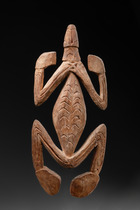 Flat anthropomorphic bowl, West New Guinea / West Papua (Irian Jaya), Asmat, Size: L: 38,5 cm (L: 15.2 inch), ID: 3053223 - 2/3