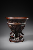 Palm wine cup, D. R. Congo, Kuba, Size: H: 12,5 cm (H: 4.9 inch), ID: 3053114 - 2/7
