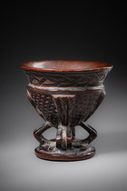 Palm wine cup, D. R. Congo, Kuba, Size: H: 12,5 cm (H: 4.9 inch), ID: 3053114 - 3/7