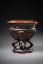 Palm wine cup, D. R. Congo, Kuba, Size: H: 12,5 cm (H: 4.9 inch), ID: 3053114 - 4/7